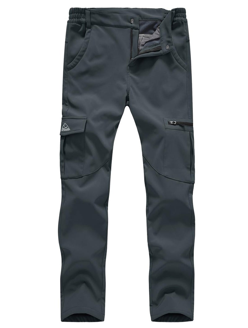 Gopune Women's Waterproof Windproof Fleece Lined Warm Hiking Ski Snow Insulated Pants (Grey,XL) - Image 1